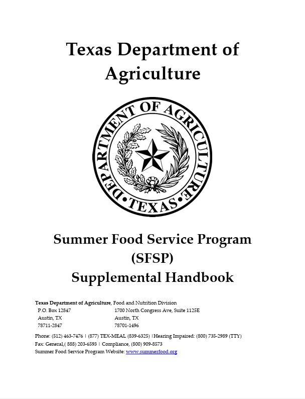 SFSP Quick Reference